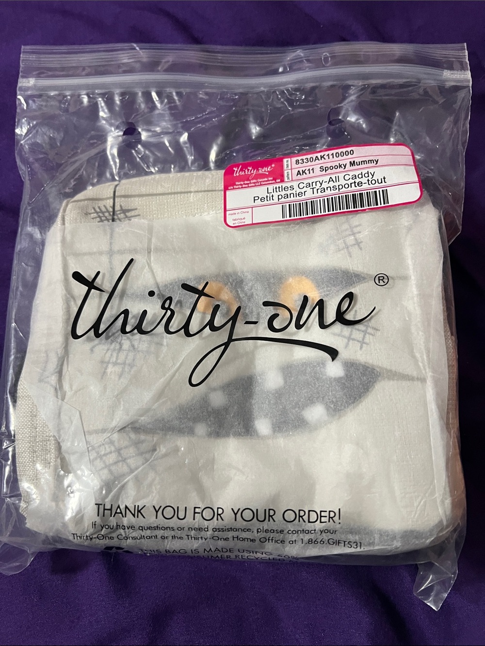 Thirty-One Littles Carry-All Caddy (spooky mummy)